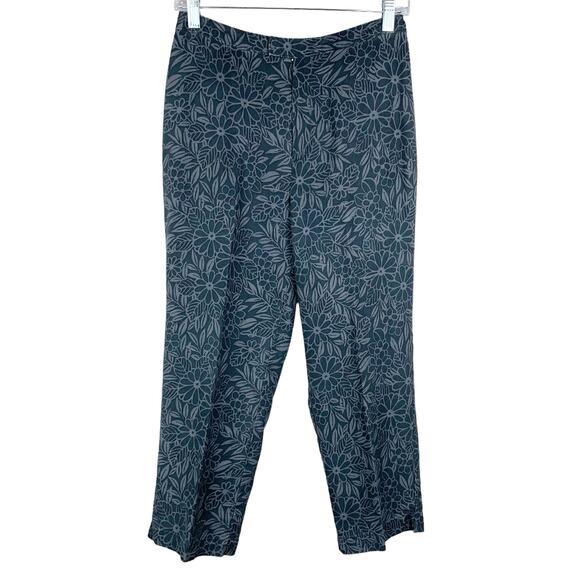 Tommy Bahama Cropped Pants Silk Grey Floral High Rise Women’s 4 - Picture 1 of 7